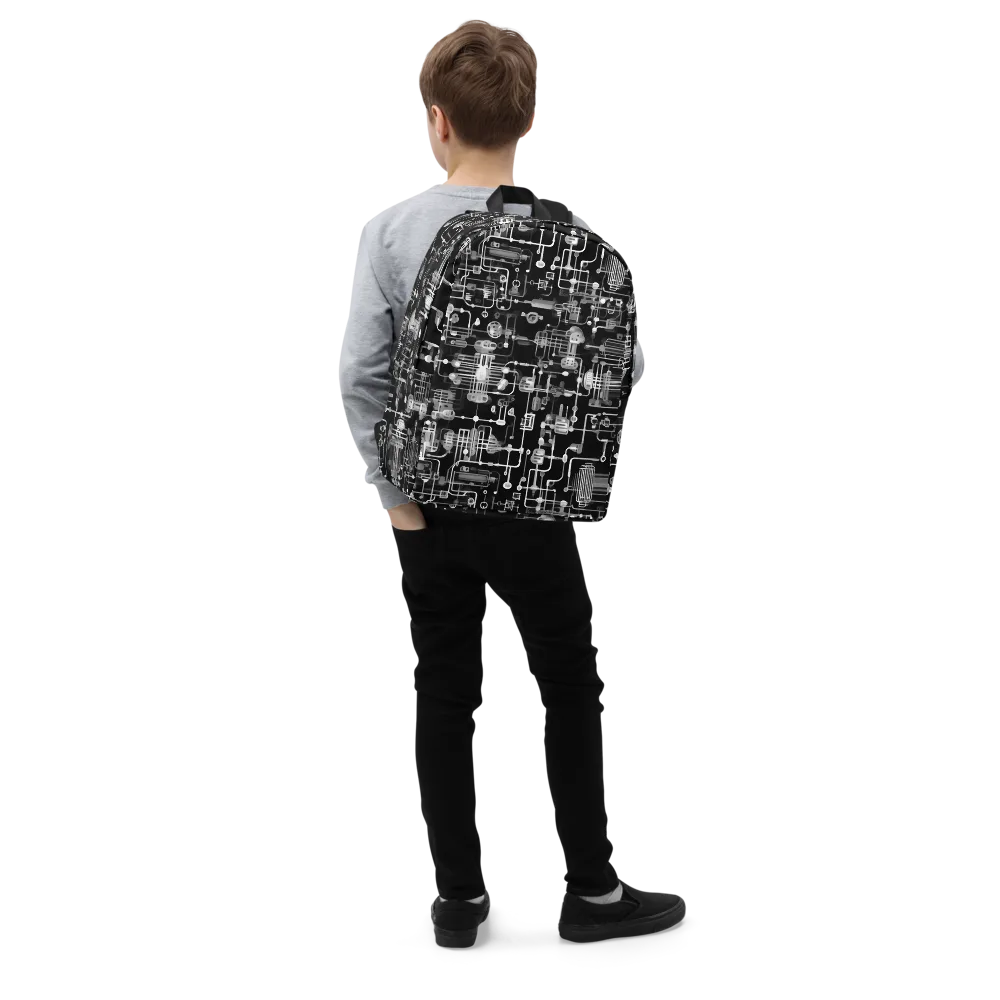 Noir Circuit on Minimalist Backpack — Right Front