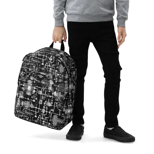 Noir Circuit on a Minimalist Backpack