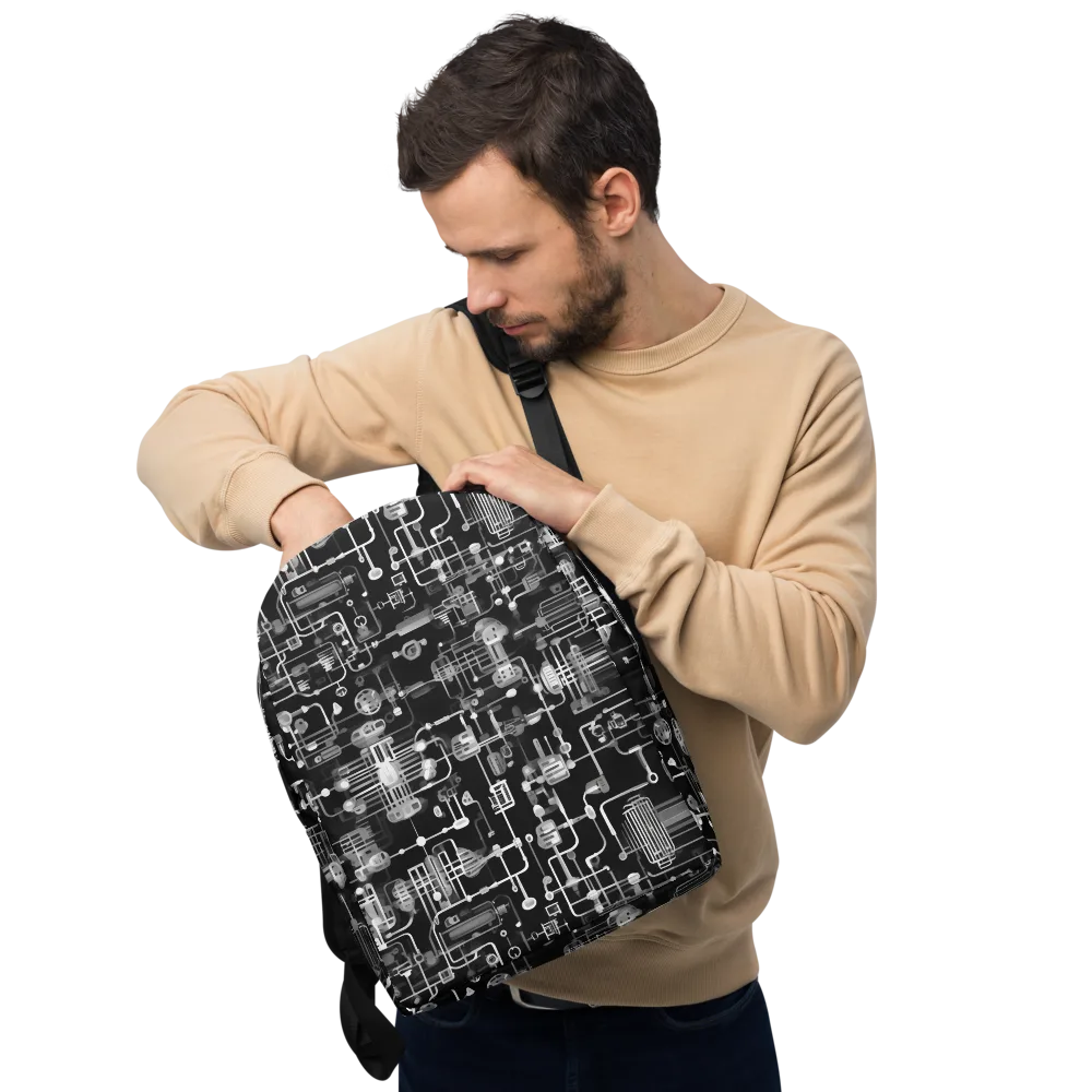 Noir Circuit on Minimalist Backpack — Front