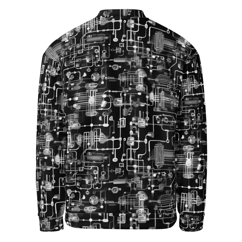 Noir Circuit on Bomber Jacket — Back