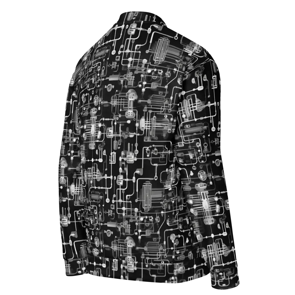 Noir Circuit on Bomber Jacket — Right Back