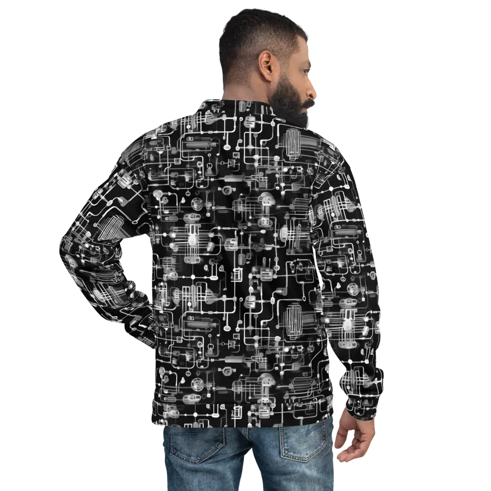 Noir Circuit on Bomber Jacket — Back