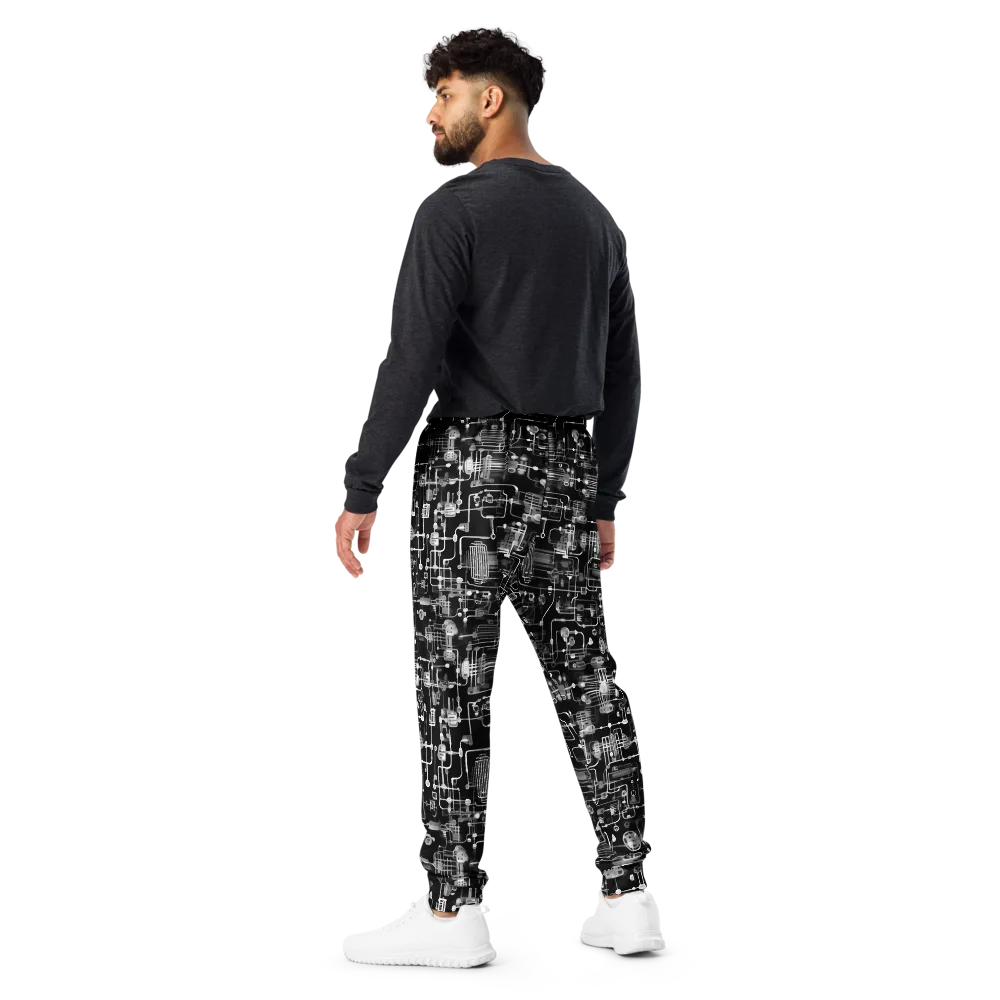 Noir Circuit on Men's Joggers — Back