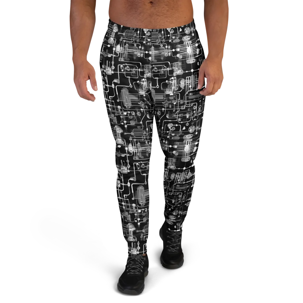 Noir Circuit on Men's Joggers — Front