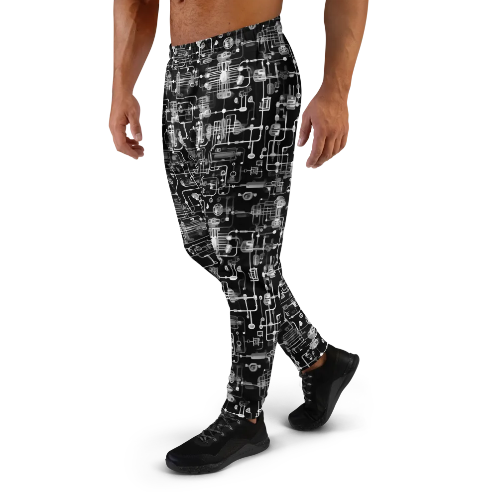 Noir Circuit on Men's Joggers — Left