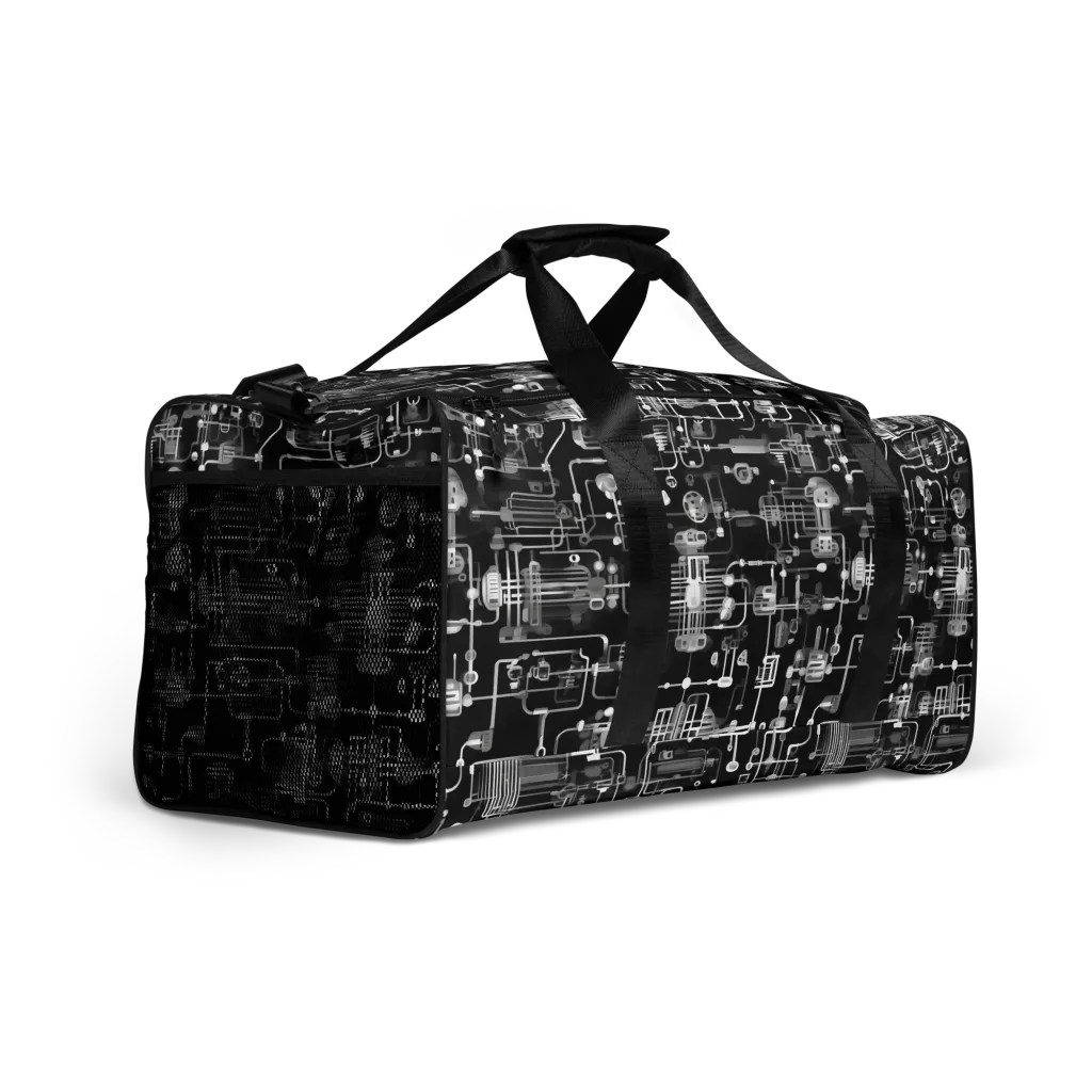 Noir Circuit on Duffle Bag — Right Front