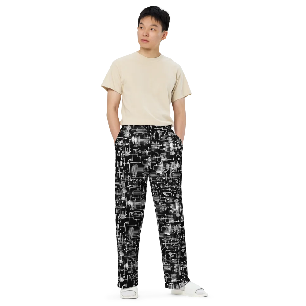 Noir Circuit on Wide-Leg Pants — Front