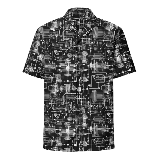 Noir Circuit on a Button Shirt