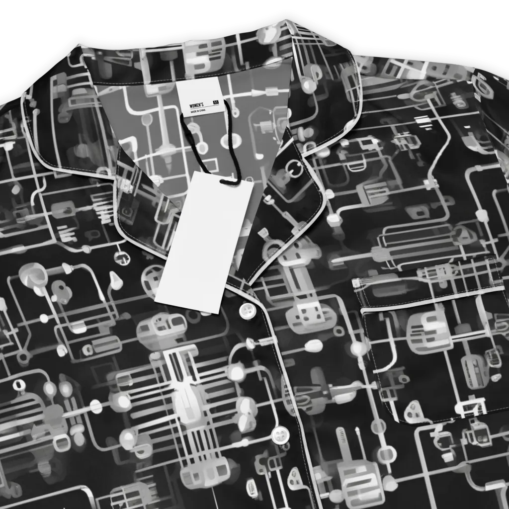 Noir Circuit on Women's Short Sleeve Pajama Top — Product details