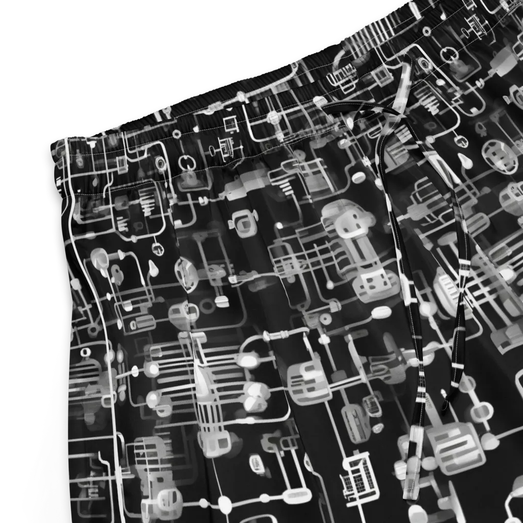 Noir Circuit on Women's Pajama Shorts — Product details