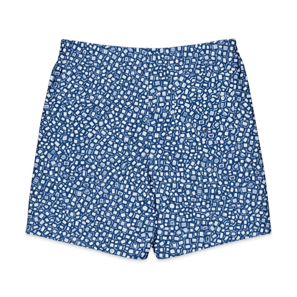 Indigo Scatter on Men's Board Shorts — Back