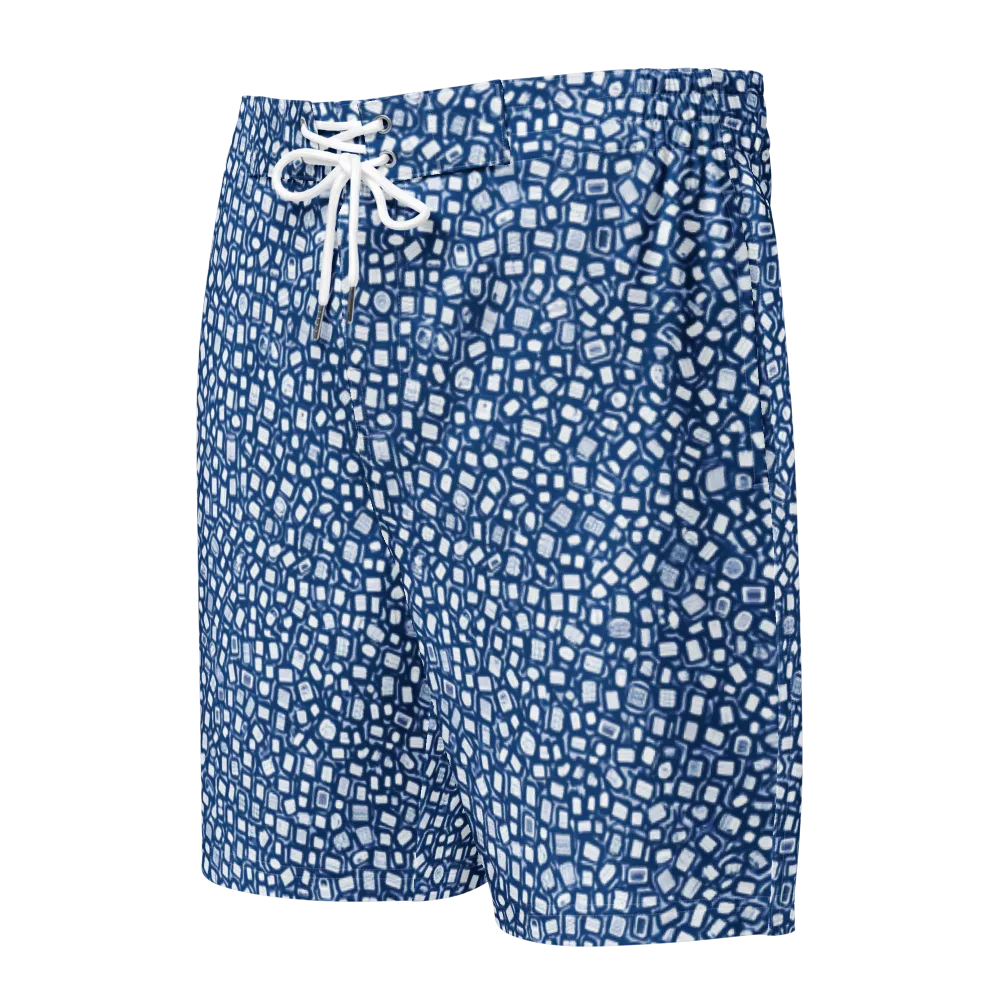 Indigo Scatter on Men's Board Shorts — Front