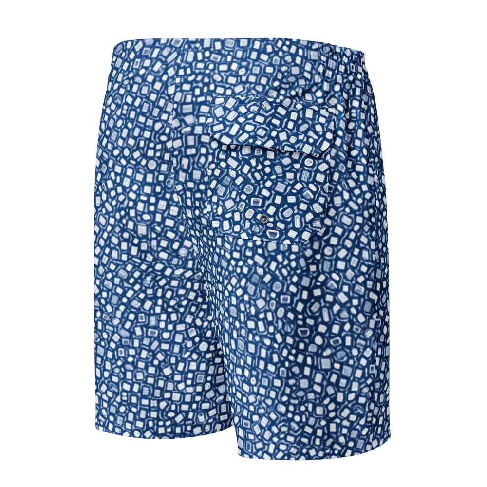 Indigo Scatter on Men's Board Shorts — Back