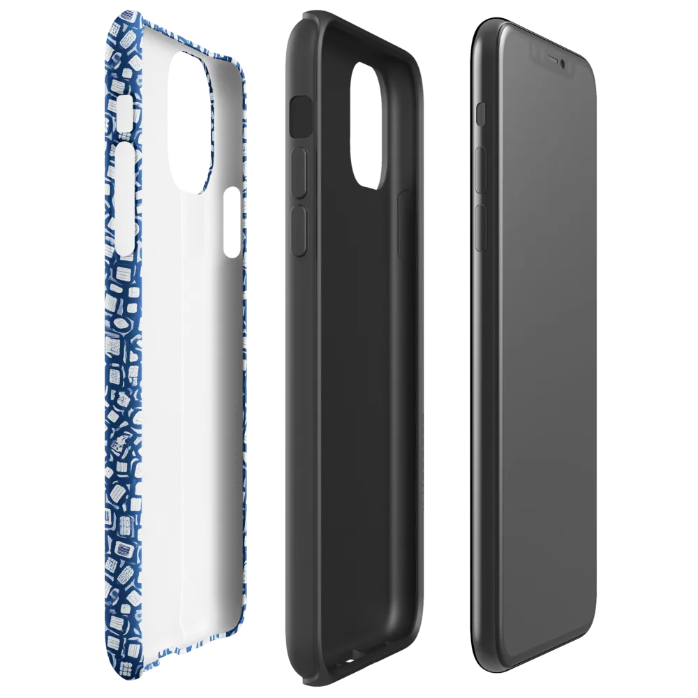 Indigo Scatter on Tough Case for iPhone® — Right
