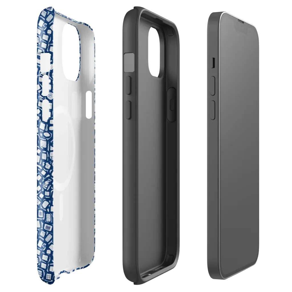 Indigo Scatter on MagSafe Tough Case for iPhone® — Front