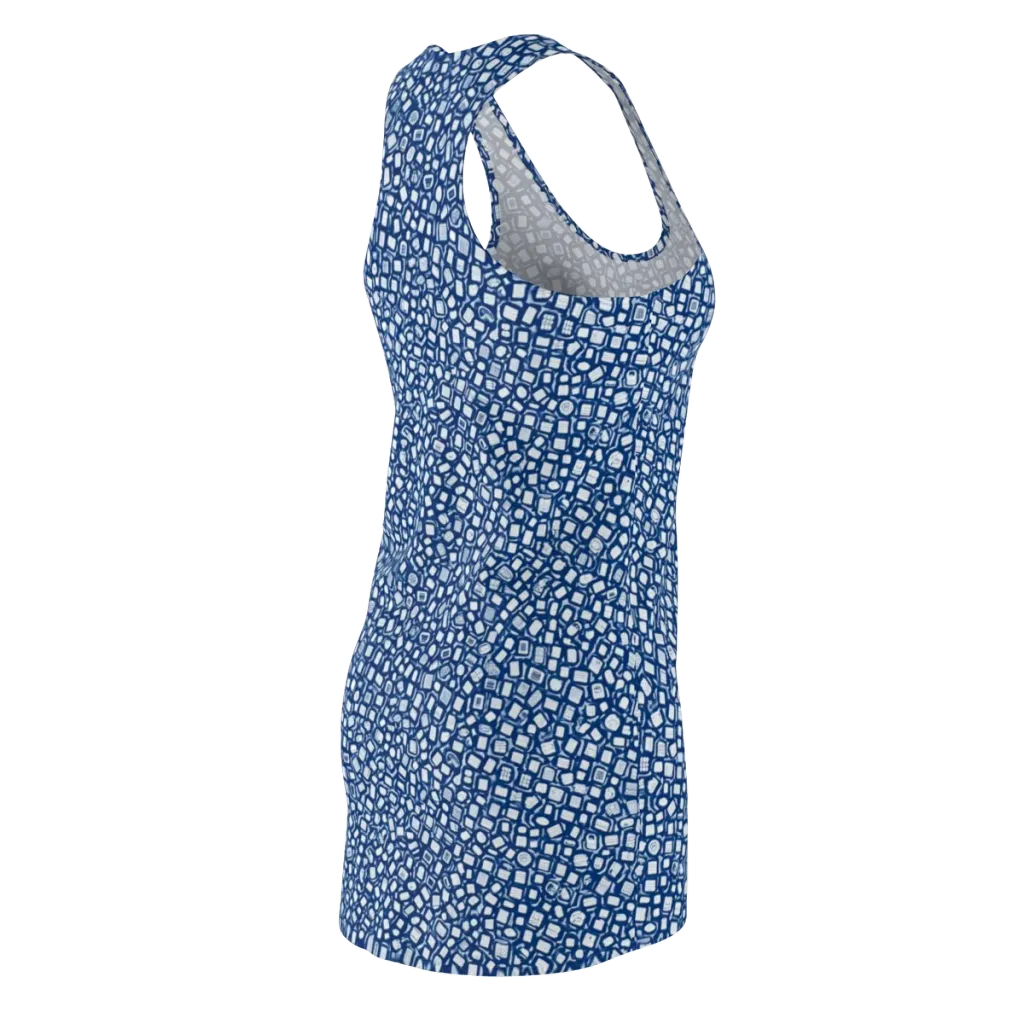 Indigo Scatter on Racerback Dress — Back Side