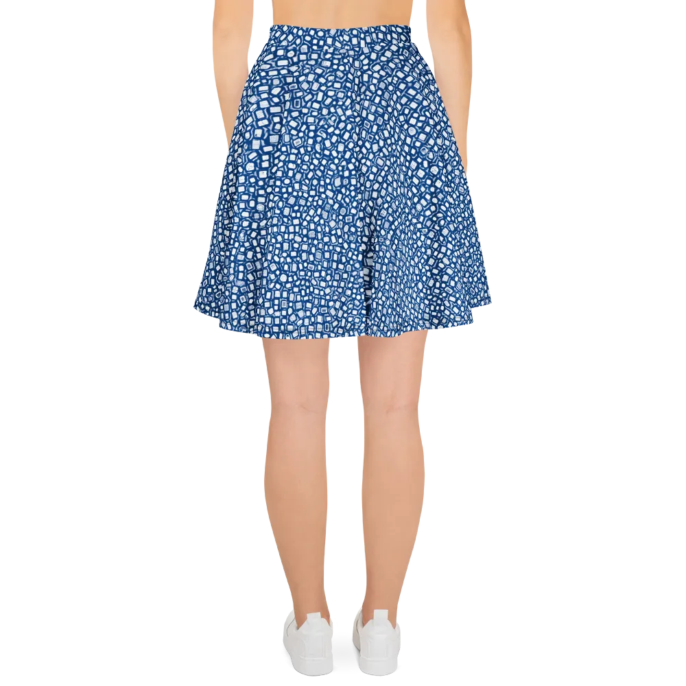Indigo Scatter on Skater Skirt — Back