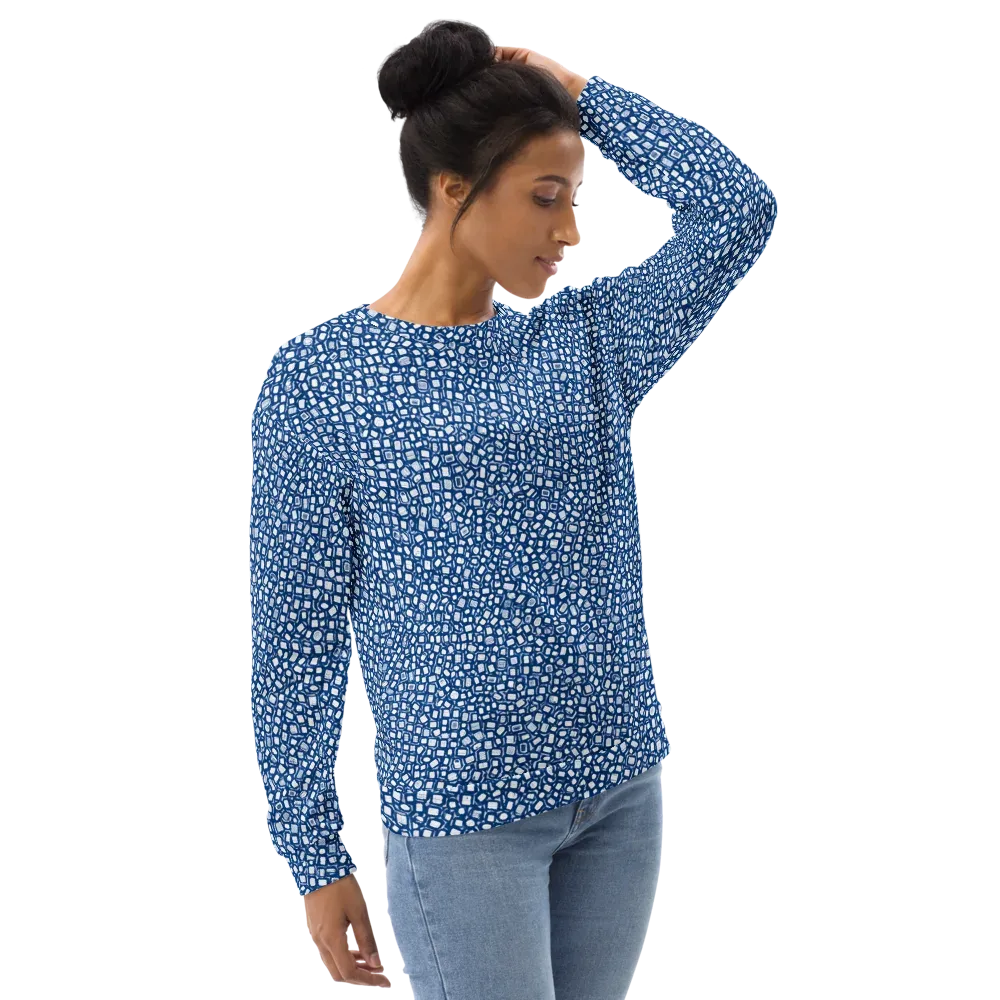 Indigo Scatter on Sweatshirt — Right Front