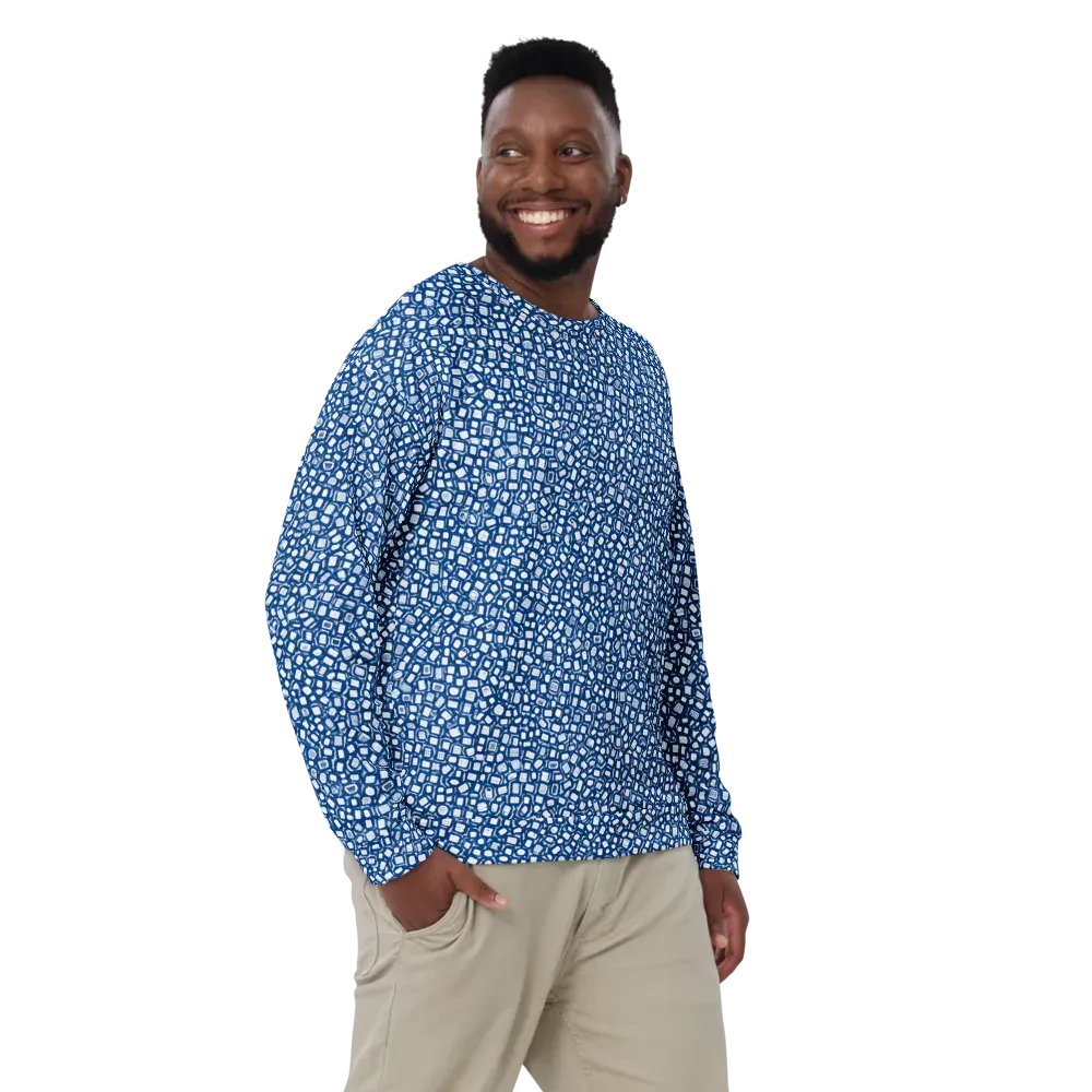 Indigo Scatter on Sweatshirt — Front