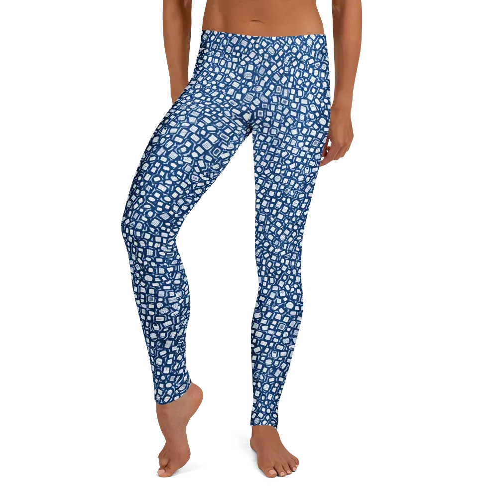 Indigo Scatter on Leggings — Front