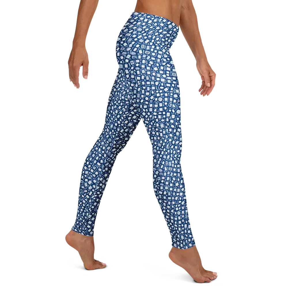 Indigo Scatter on Leggings — Right