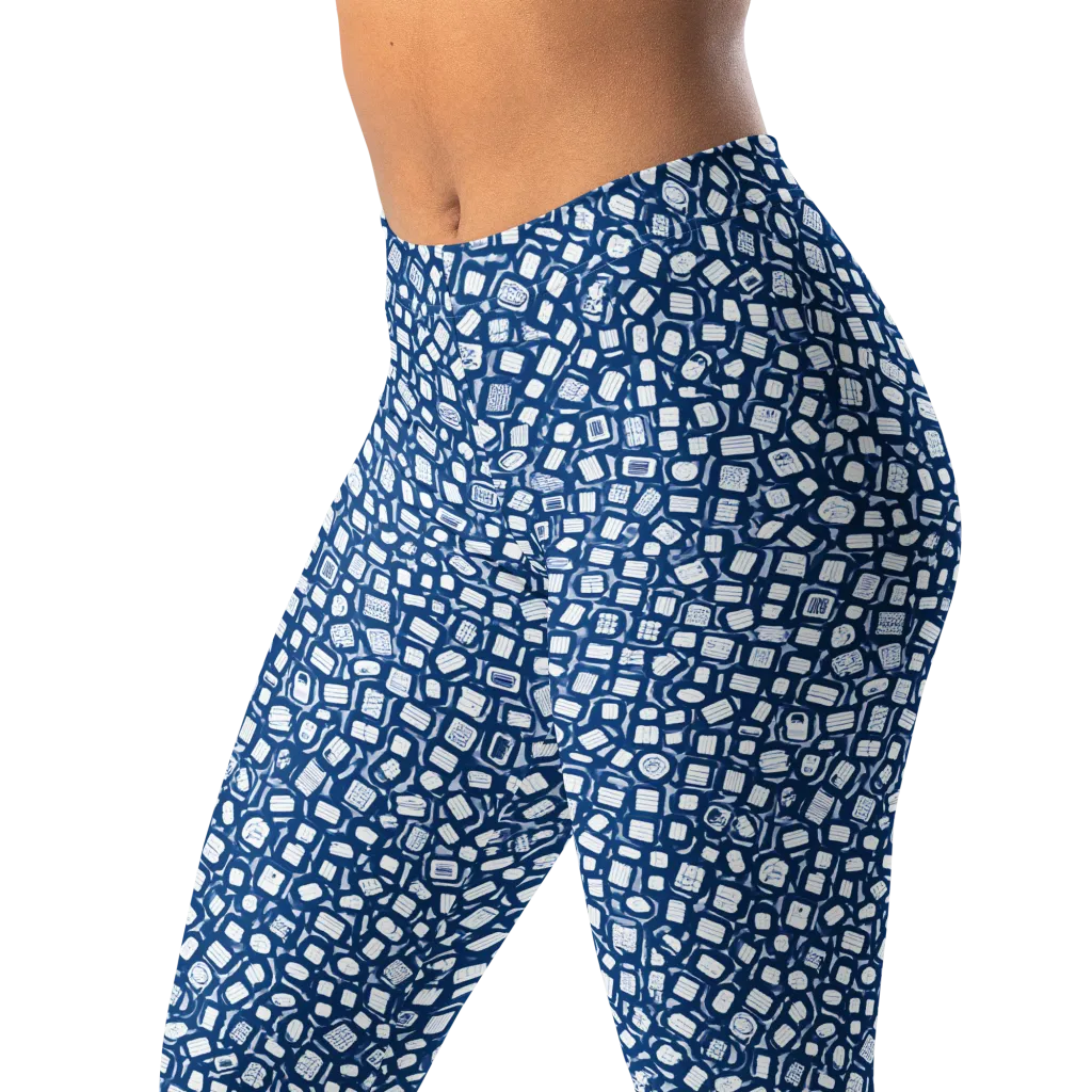 Indigo Scatter on Leggings — Left Front