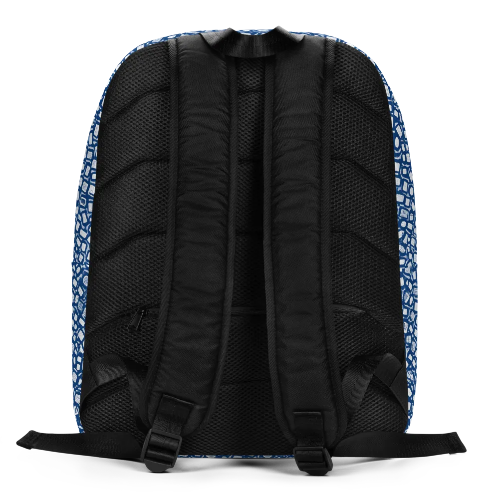 Indigo Scatter on Minimalist Backpack — Back