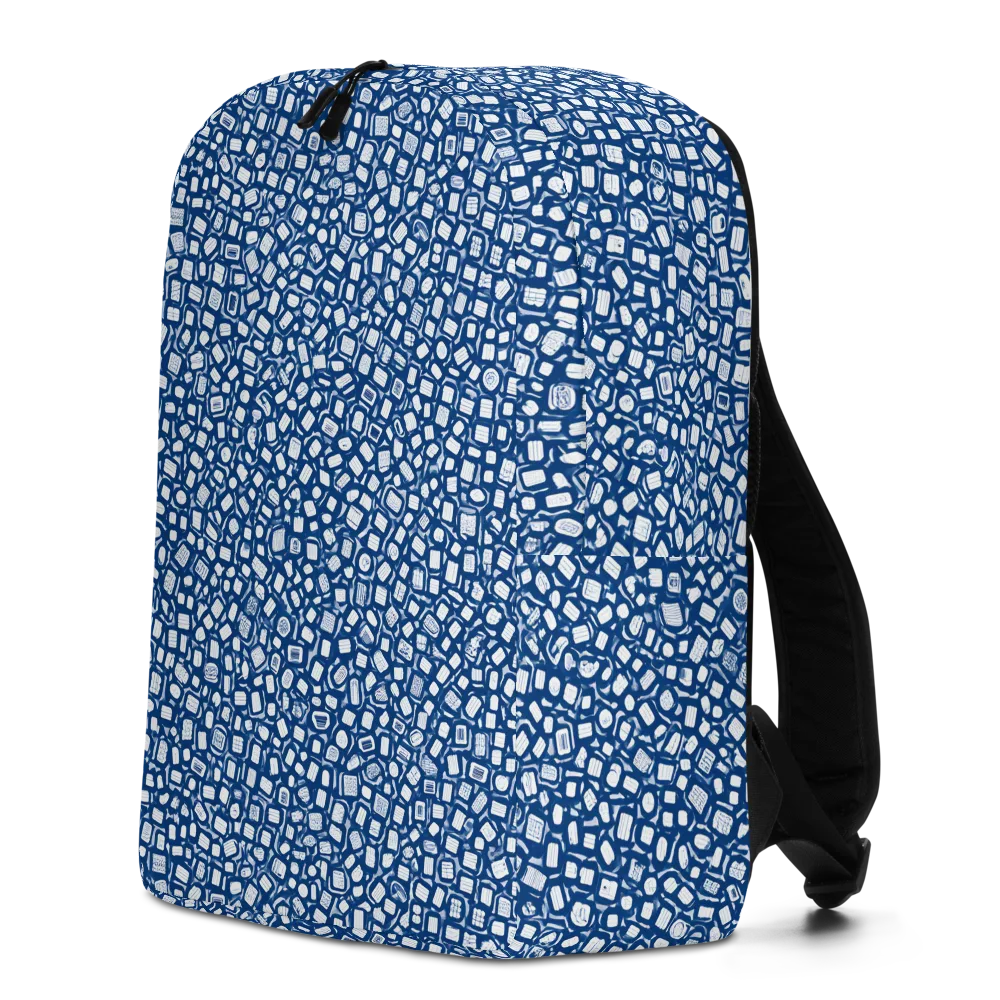 Indigo Scatter on Minimalist Backpack — Left