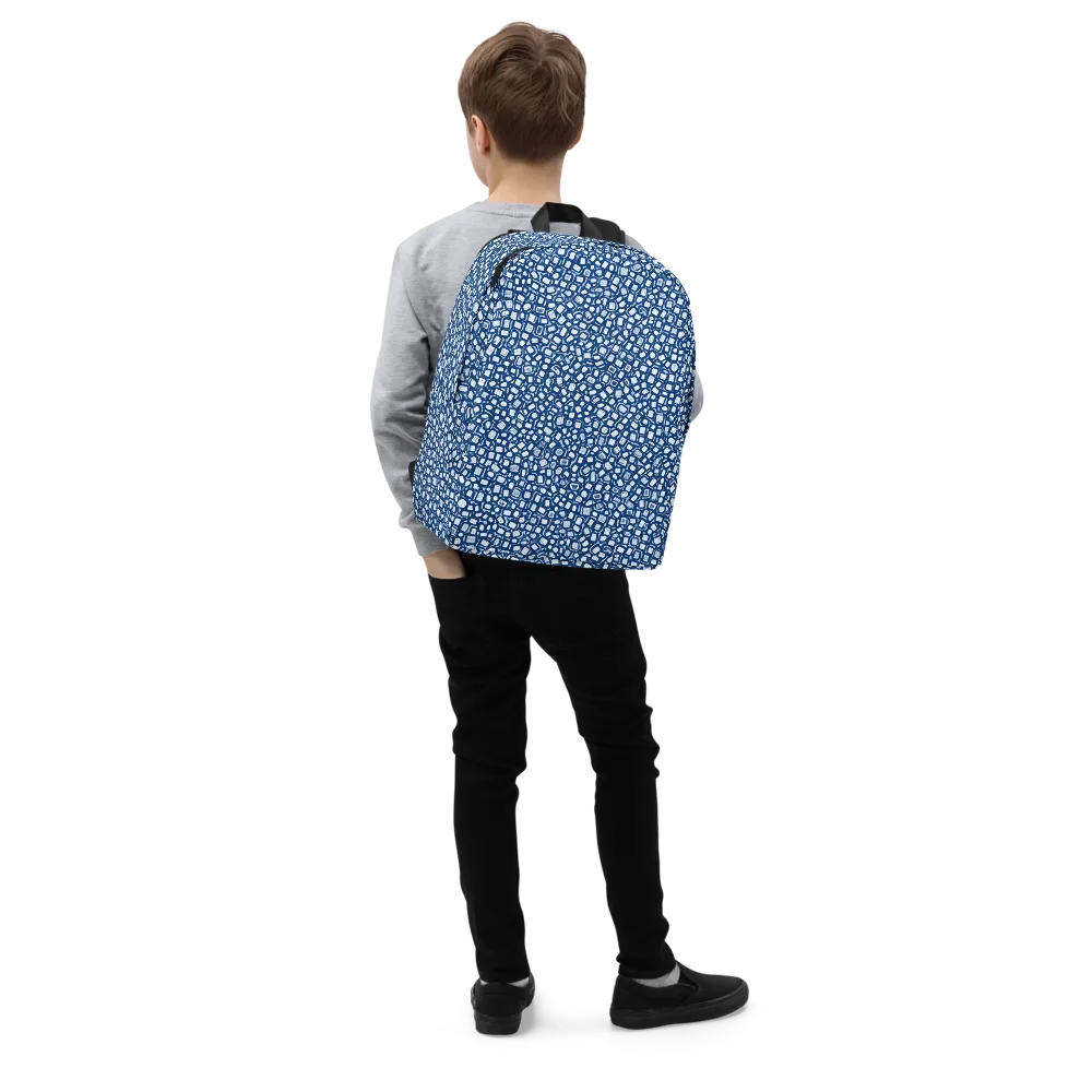 Indigo Scatter on Minimalist Backpack — Right Front