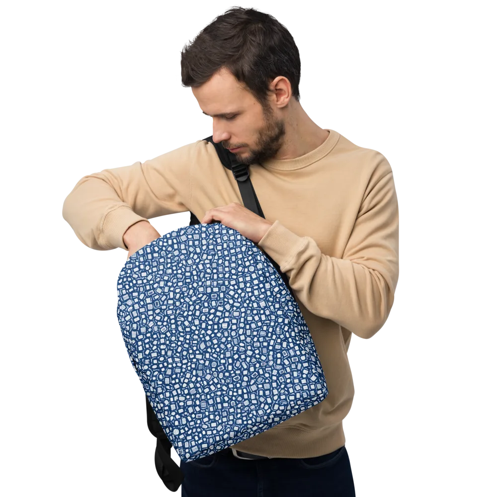 Indigo Scatter on Minimalist Backpack — Front