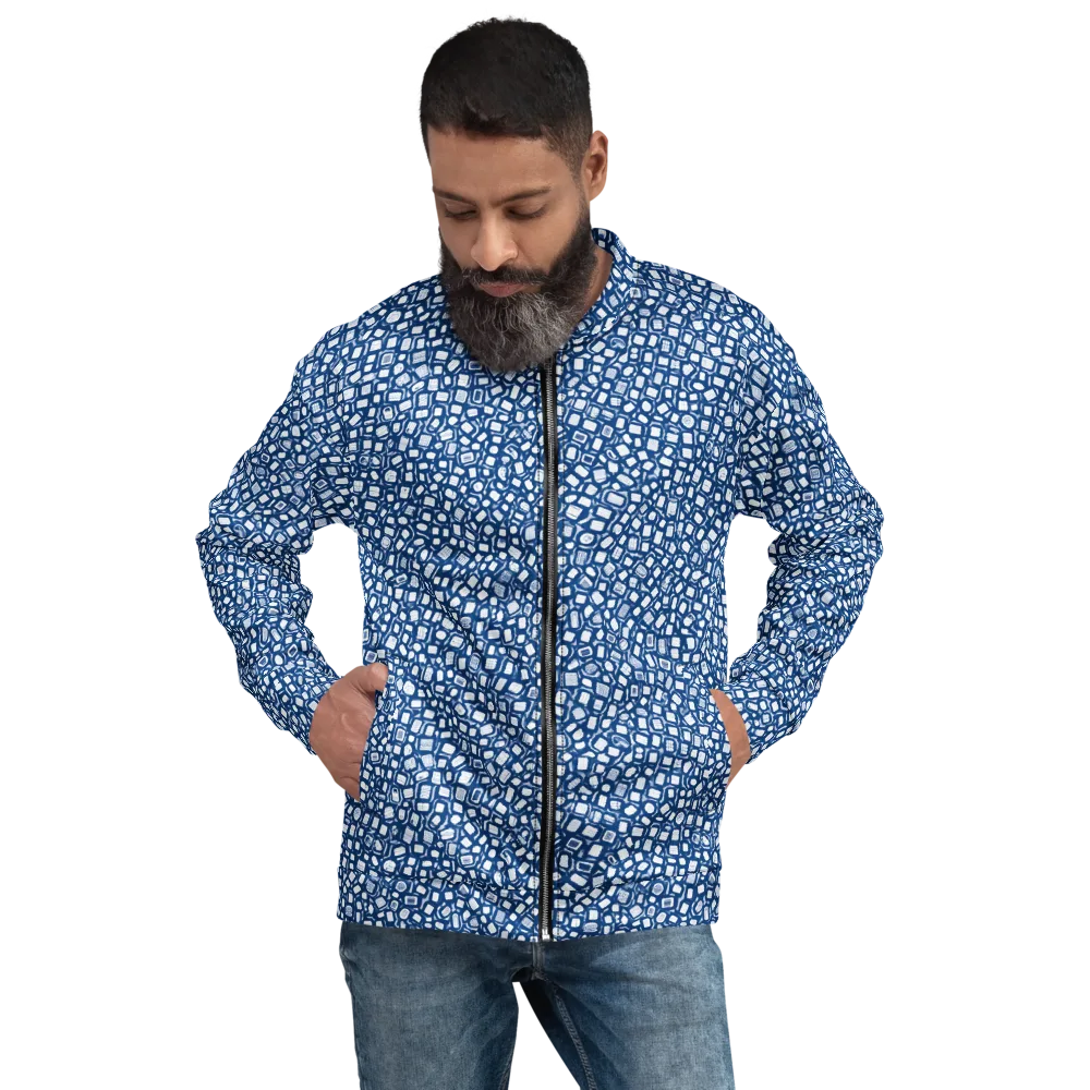 Indigo Scatter on Bomber Jacket — Front