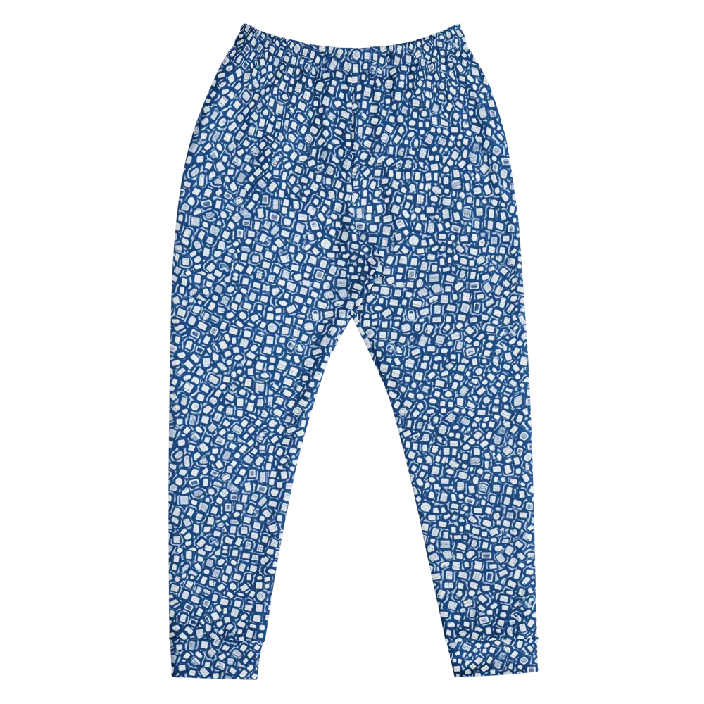 Indigo Scatter on Men's Joggers — Front