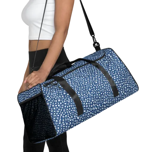 Indigo Scatter on a Duffle Bag
