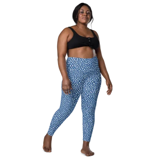 Indigo Scatter on a Leggings with Pockets