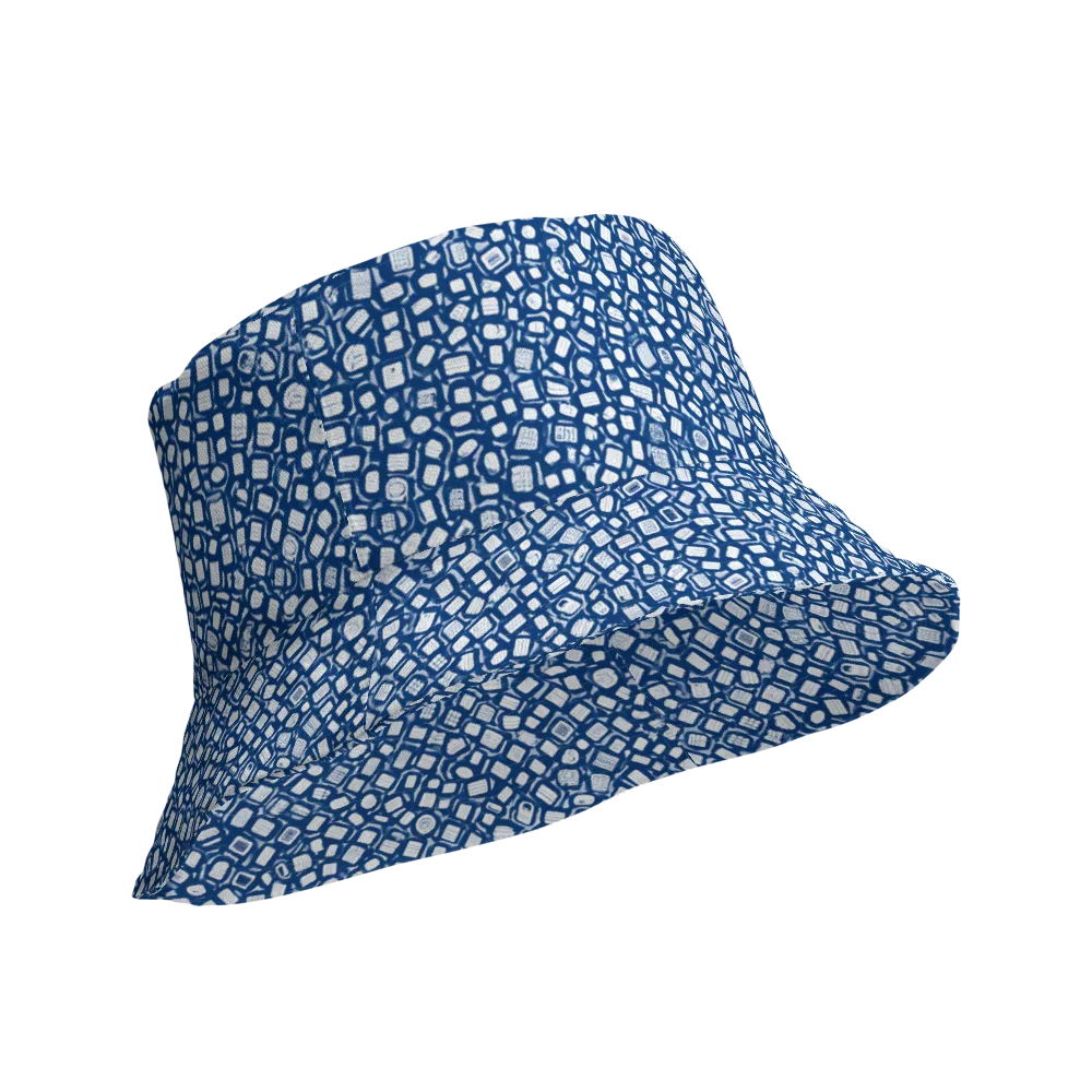 Indigo Scatter on Reversible Bucket Hat — Product details Outside
