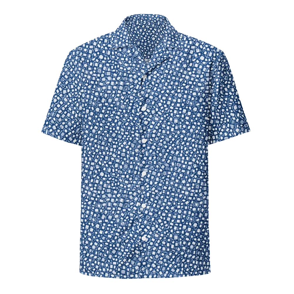 Indigo Scatter on Button Shirt — Front