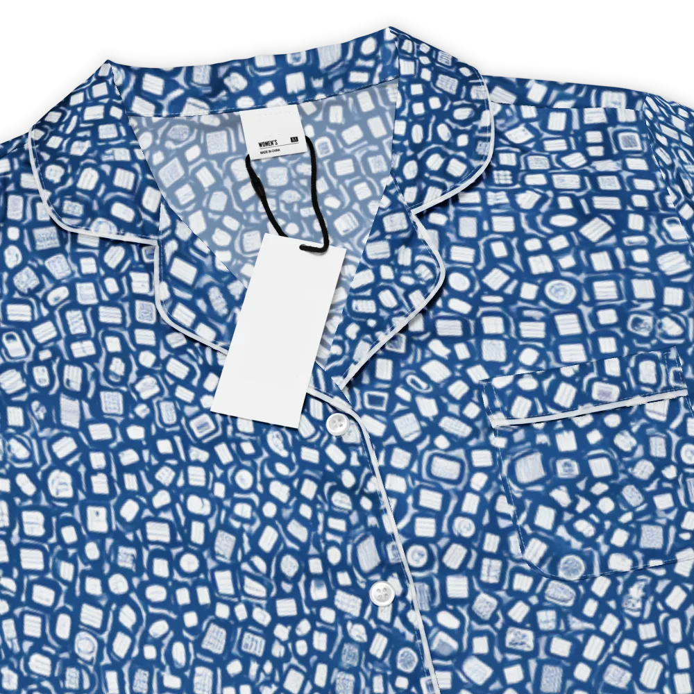 Indigo Scatter on Women's Short Sleeve Pajama Top — Product details
