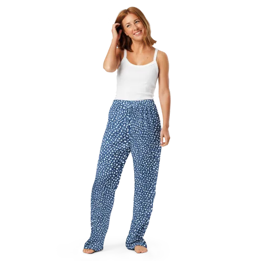 Indigo Scatter on a Women's Pajama Pants