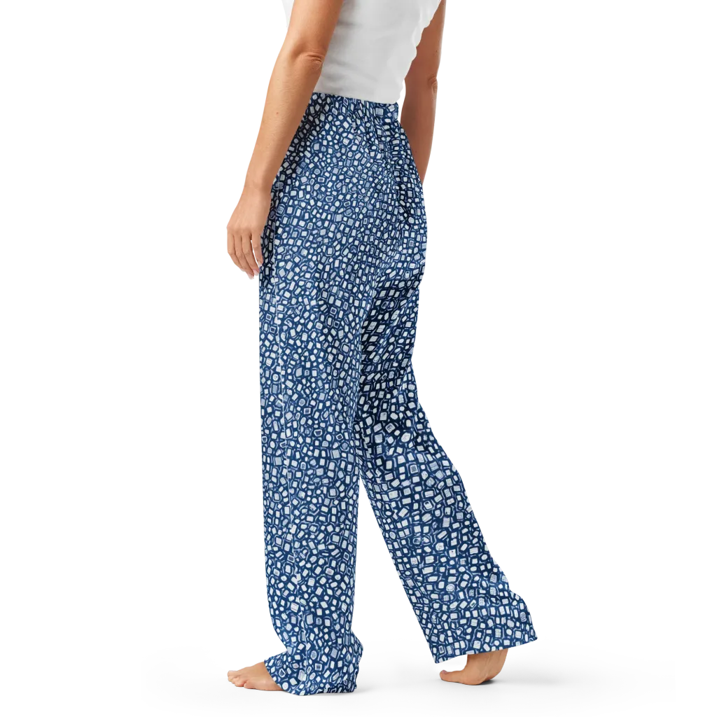 Indigo Scatter on Women's Pajama Pants — Left