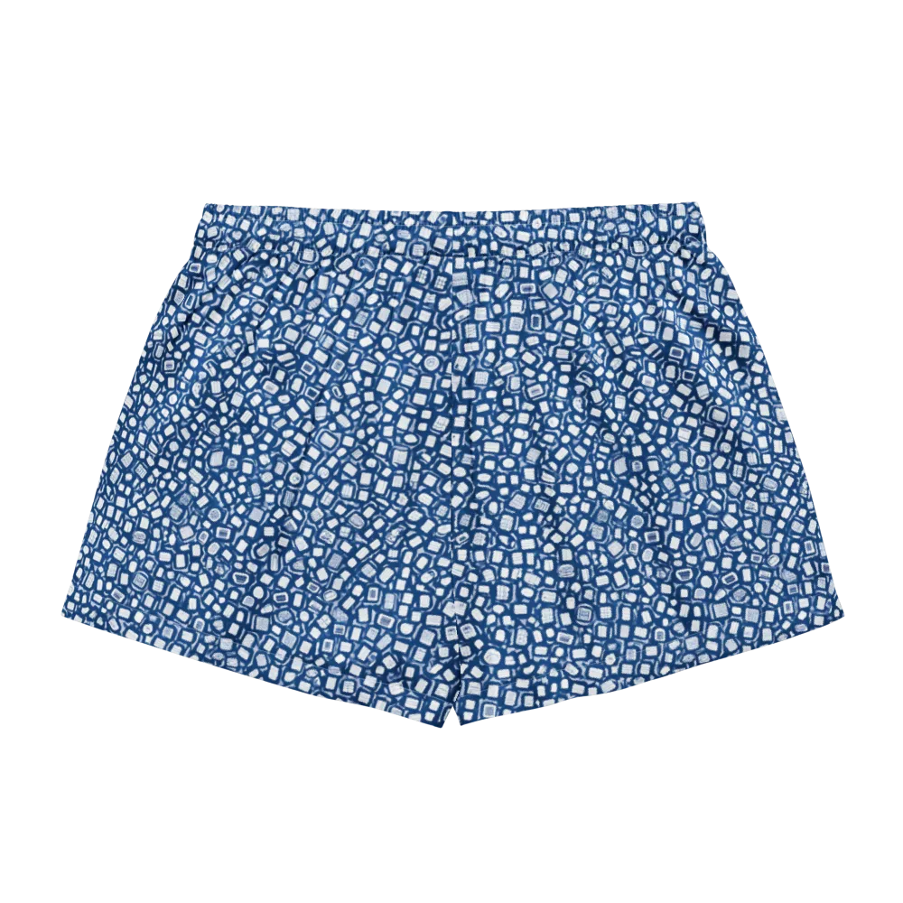 Indigo Scatter on Women's Pajama Shorts — Back