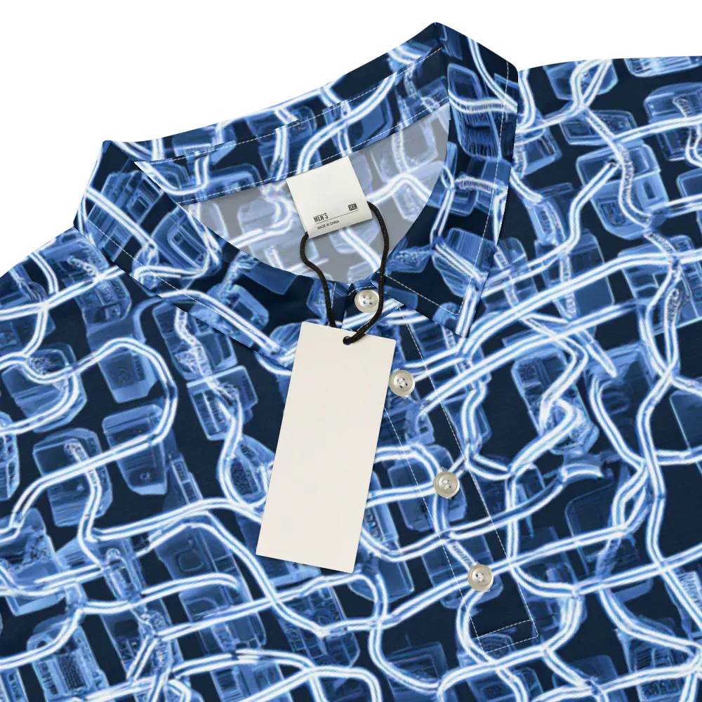 Midnight Circuitry on Men's Slim Fit Polo Shirt — Product details