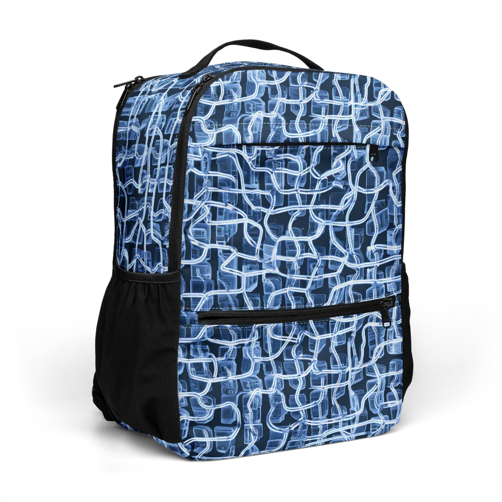 Midnight Circuitry on Utility Backpack — Right Front