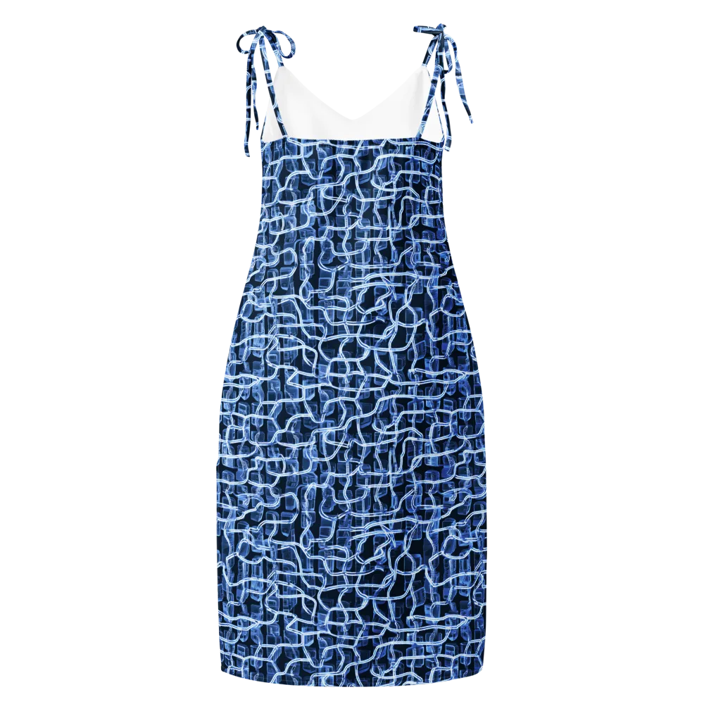 Midnight Circuitry on Slip Dress — Back