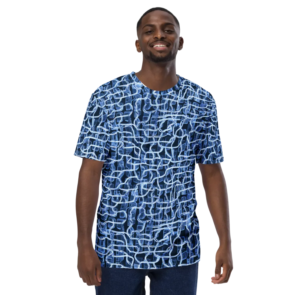 Midnight Circuitry on Men's Crew Neck T-Shirt — Front