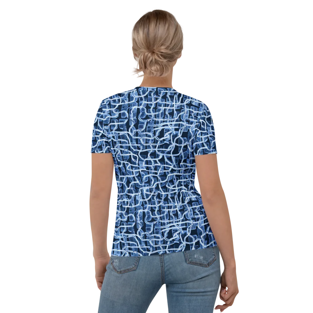 Midnight Circuitry on Women's Crew Neck T-Shirt — Back