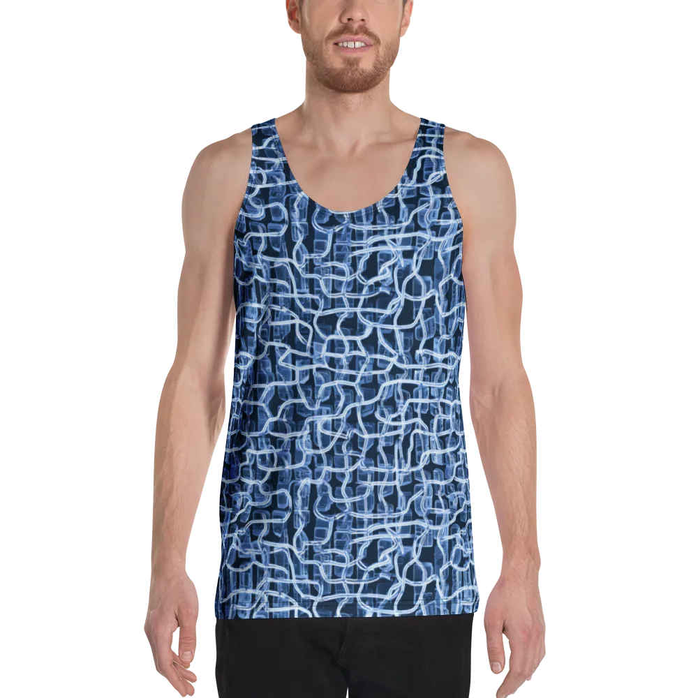 Midnight Circuitry on Men's Tank Top — Front