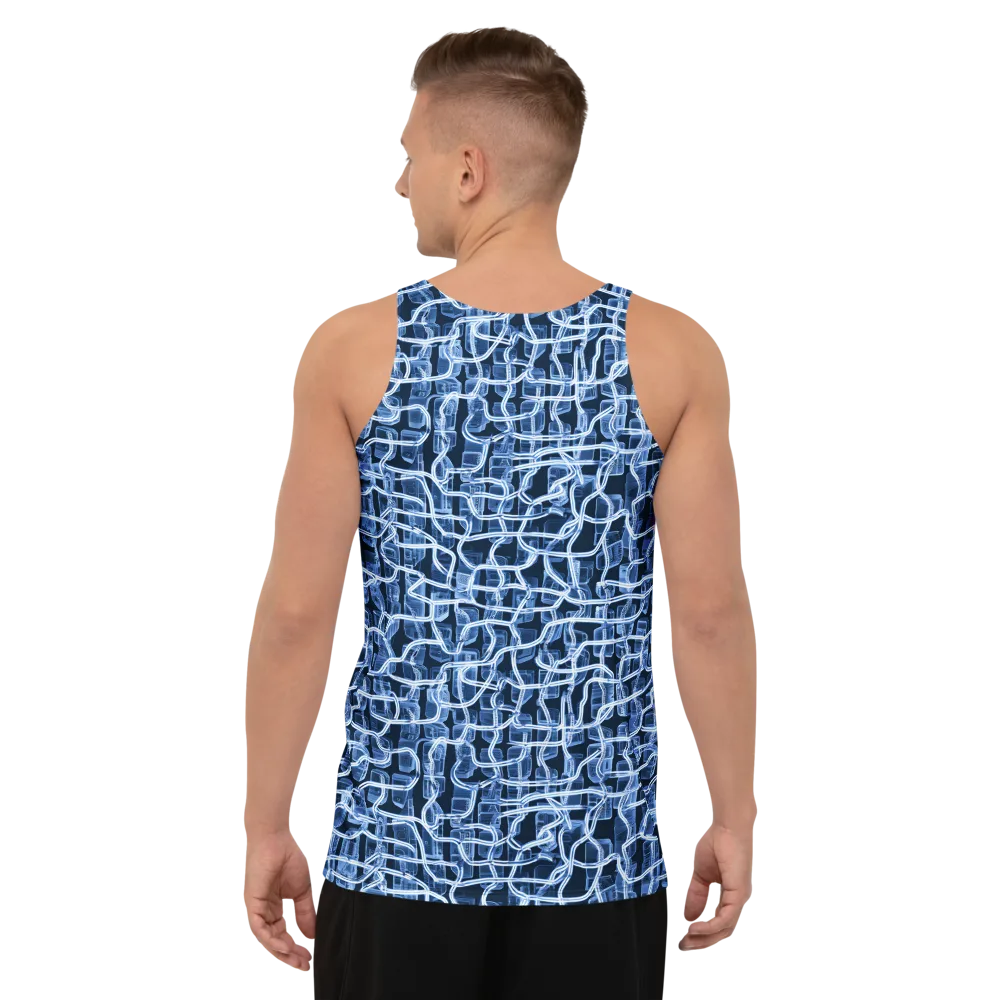 Midnight Circuitry on Men's Tank Top — Back