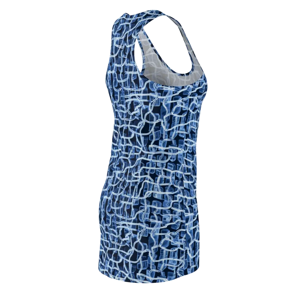 Midnight Circuitry on Racerback Dress — Back Side