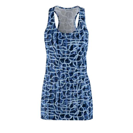 Midnight Circuitry on a Racerback Dress