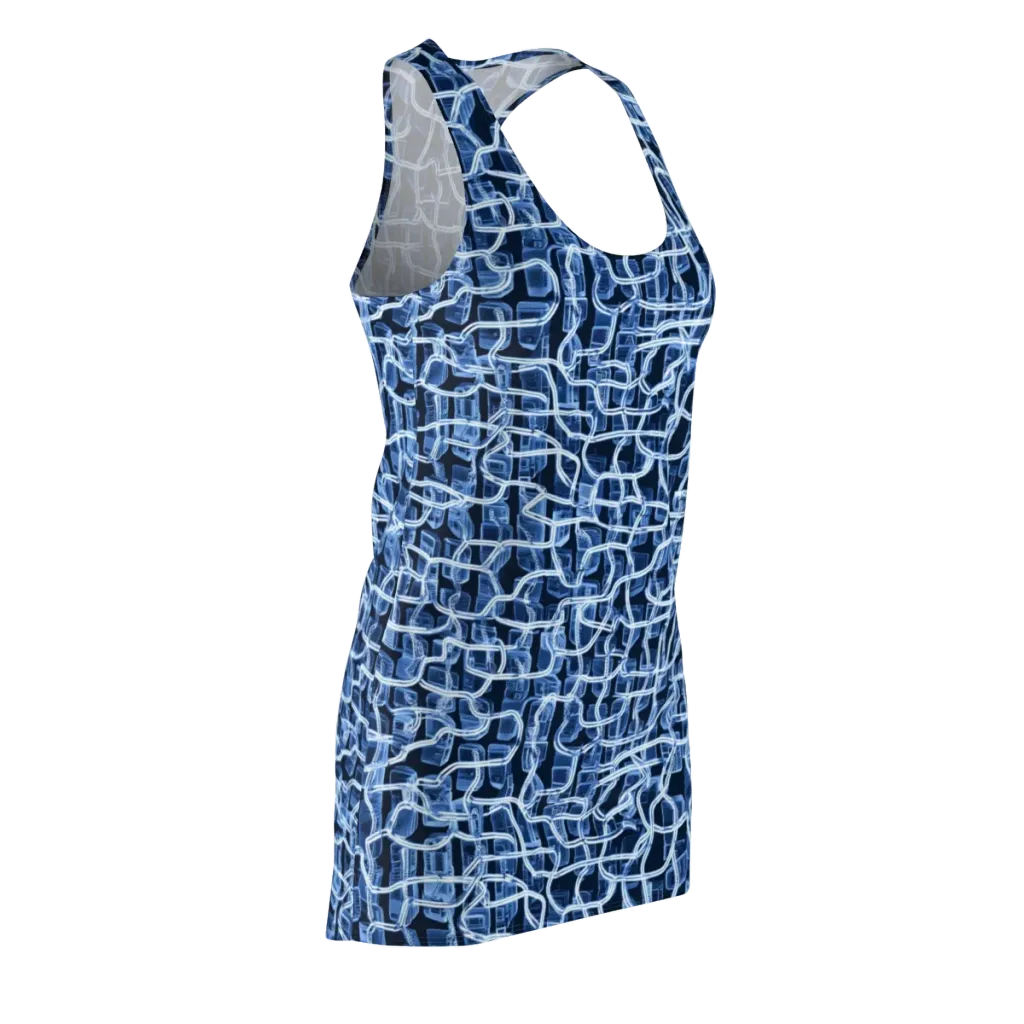 Midnight Circuitry on Racerback Dress — Front Side